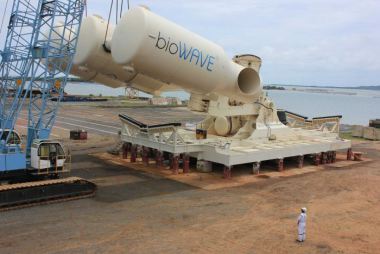 Victoria's first prototype wave power unit will be deployed in November. (BioPower Systems Pty Ltd)