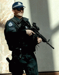 policeman i assault rifle