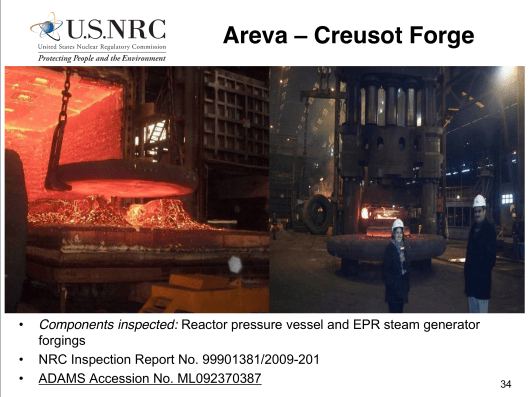 NRC Inspection Le Creusot 2009